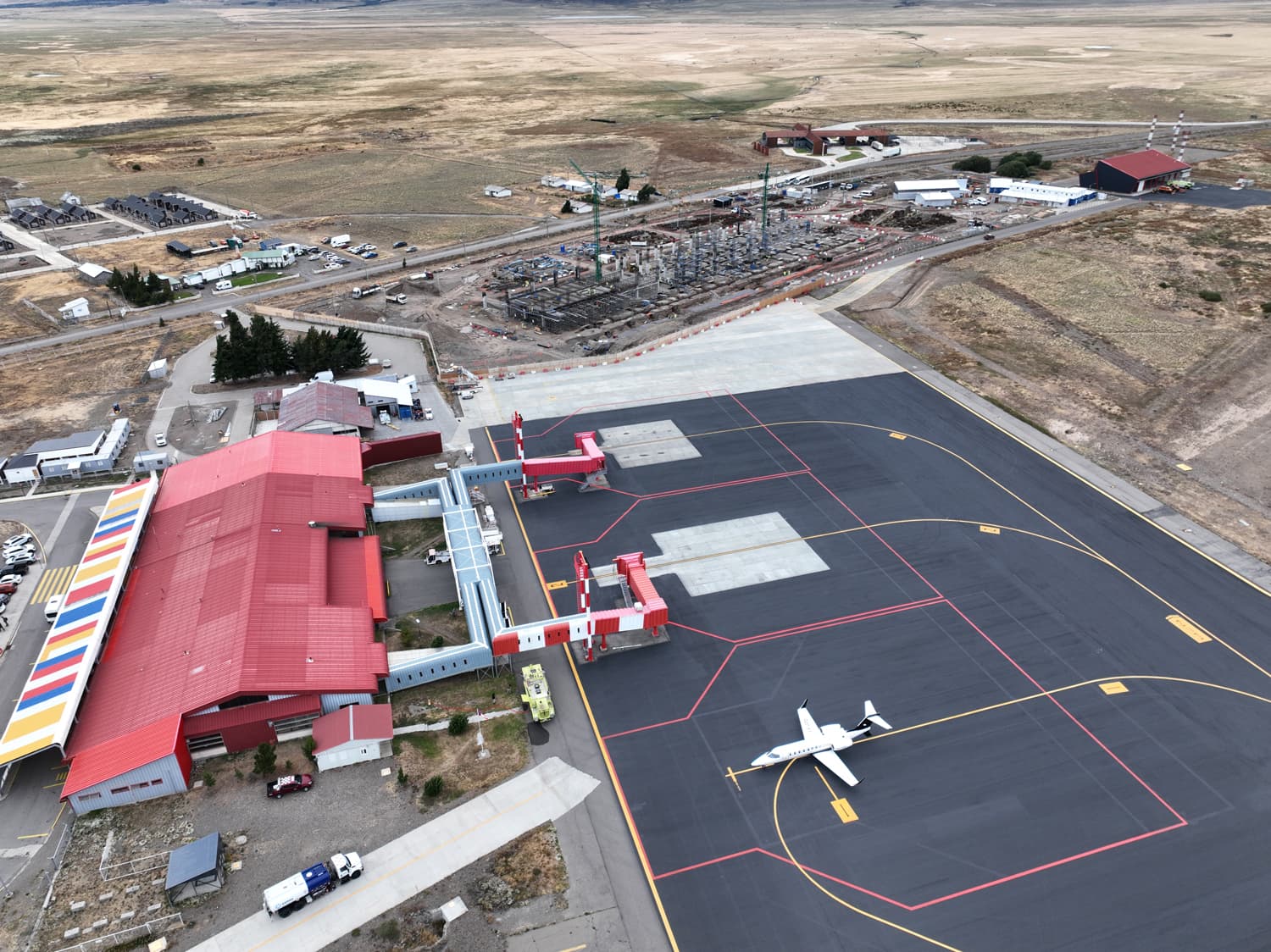 Obra de infraestructura aeroportuaria ejecutada en Balmaceda